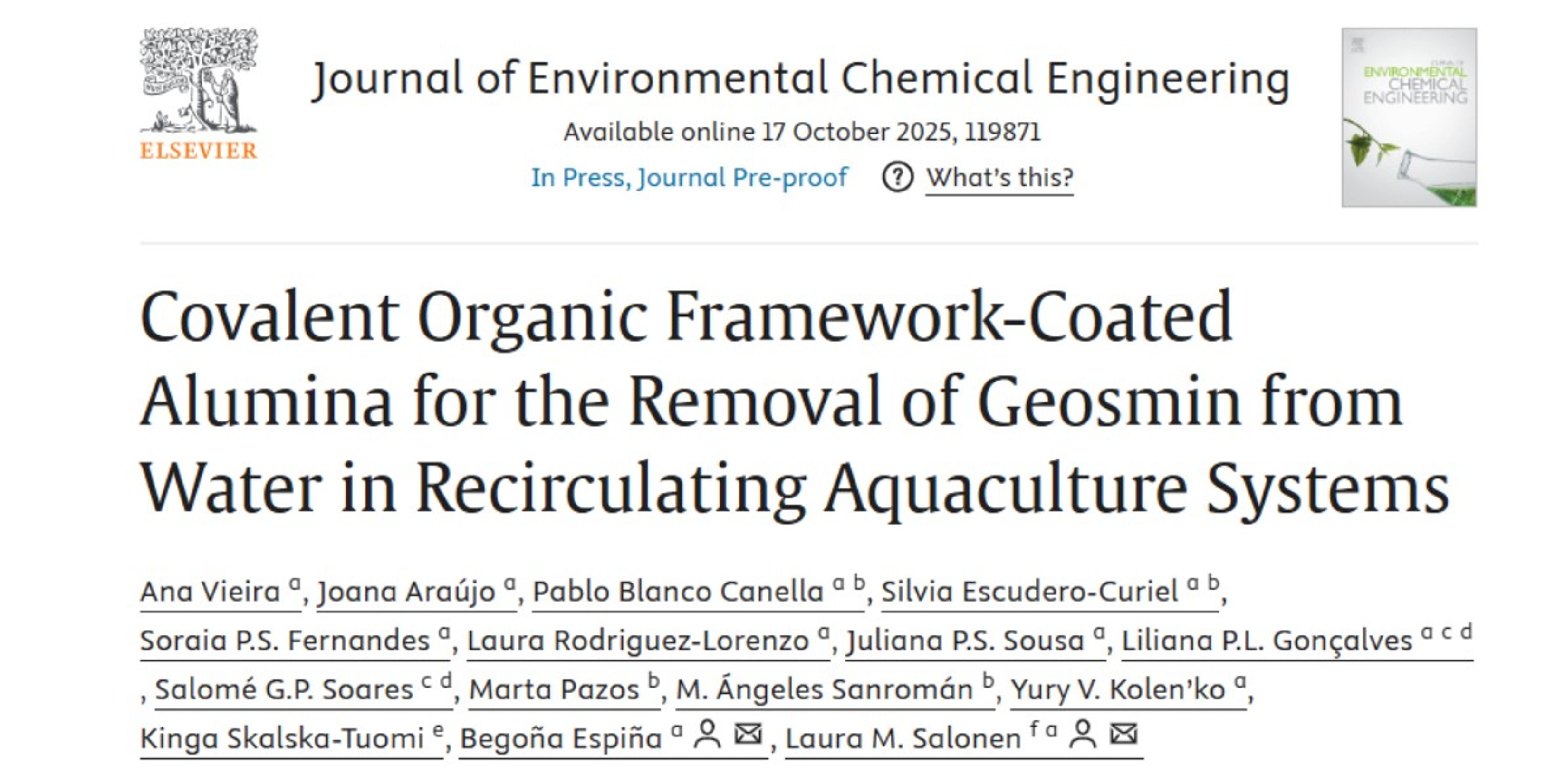 New paper on Adsorbents Materials